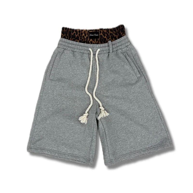 กางเกงขาสั้นสไตล์วายทูเคย้อนยุค แนวสตรีทสีกลาง แต่งลายปักเอวคู่ สไตล์ลำลองสปอร์ต