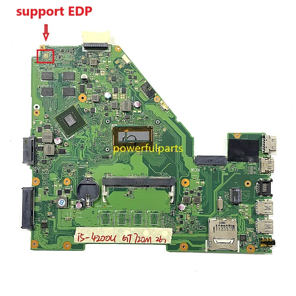 

100% Working For ASUS X550L X550LC Motherboard I5-4200U Cpu GT720M 2G Graphic On-board Rev.2.0 Support EDP Screen Tested Ok