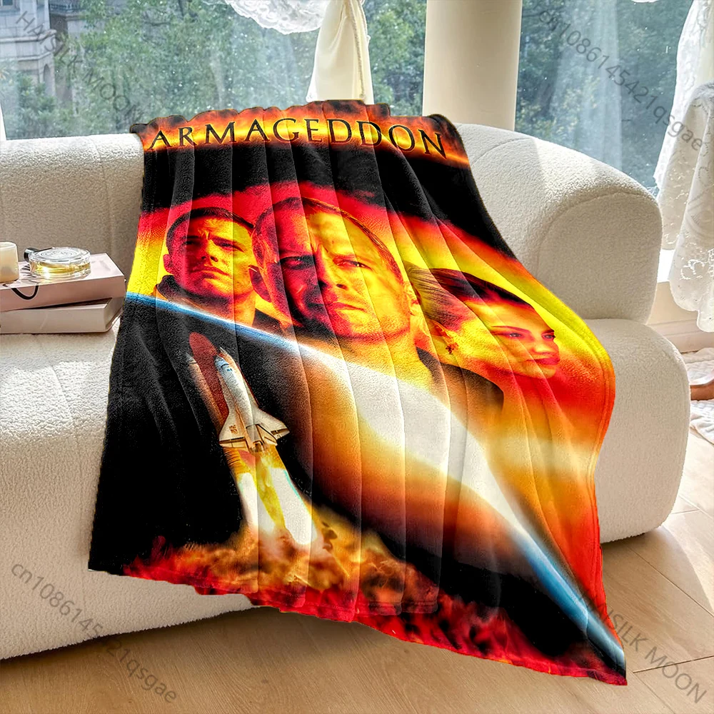1PC Rocket Launch Earth Rescue  Print Adult Children Warm Blankets Home Travel Car Soft Comfortable Suitable for all seasons