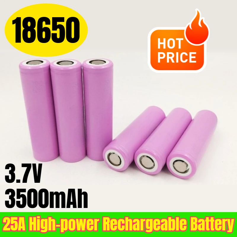 

18650 3.7V 3500mAh 25A High-power Rechargeable Battery