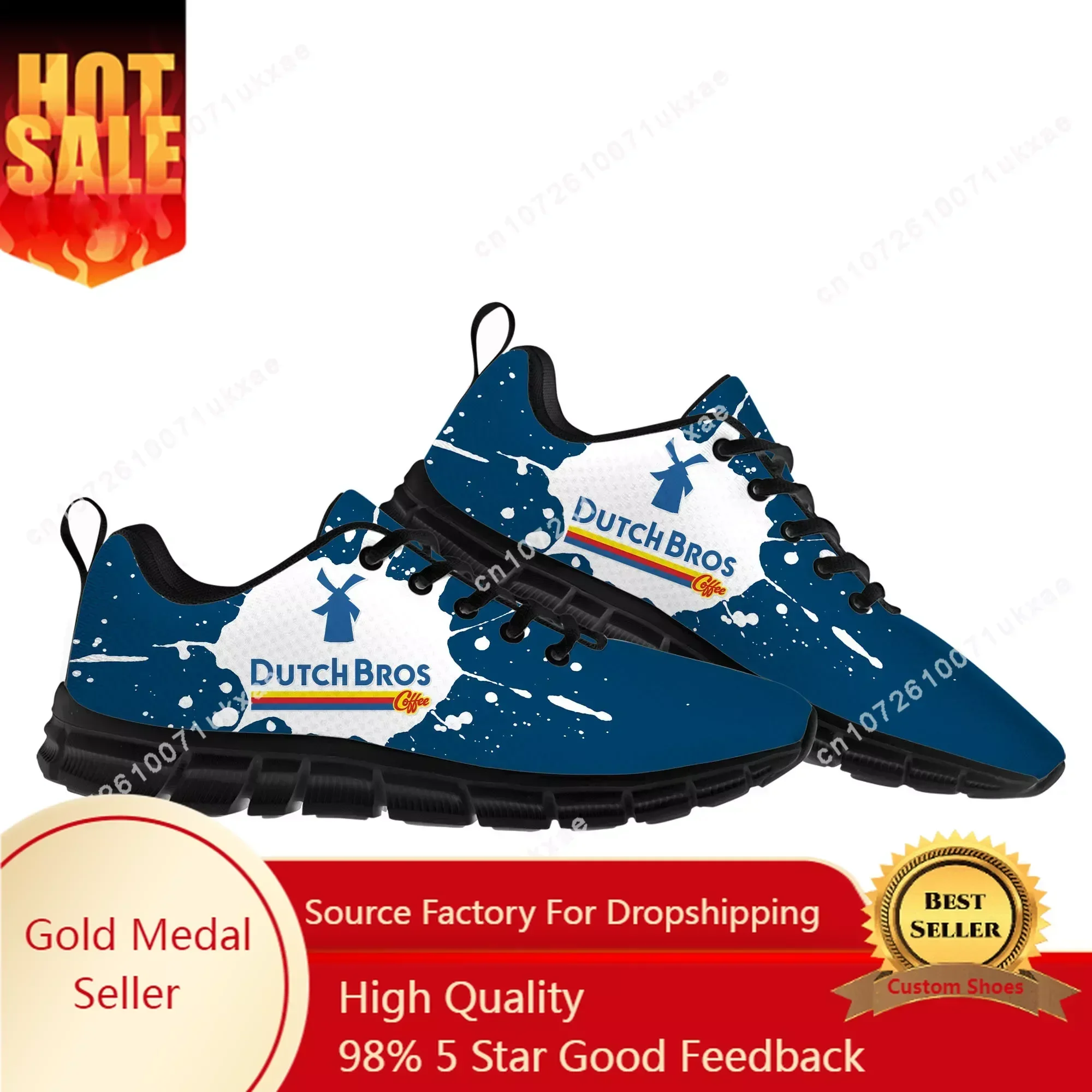 Dutch Bros Coffee Sports Shoes Mens Womens   Sneakers High Quality Casual Sneaker Couple Custom Shoes