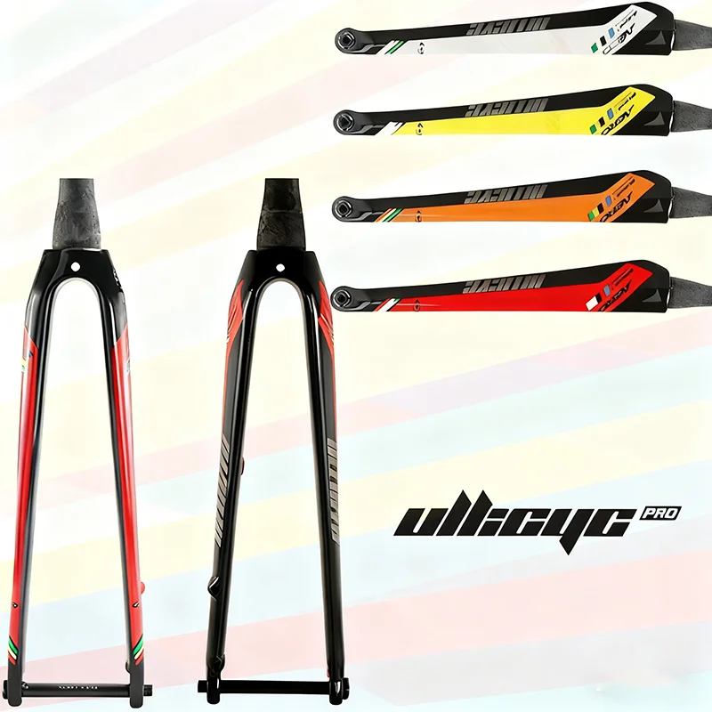 

Ullicyc Full Carbon Fiber Bike Fork Use Disc Brake of Road Bike 12mm*100mm Thru Axle Disc Brake Fork Bicycle Accessories