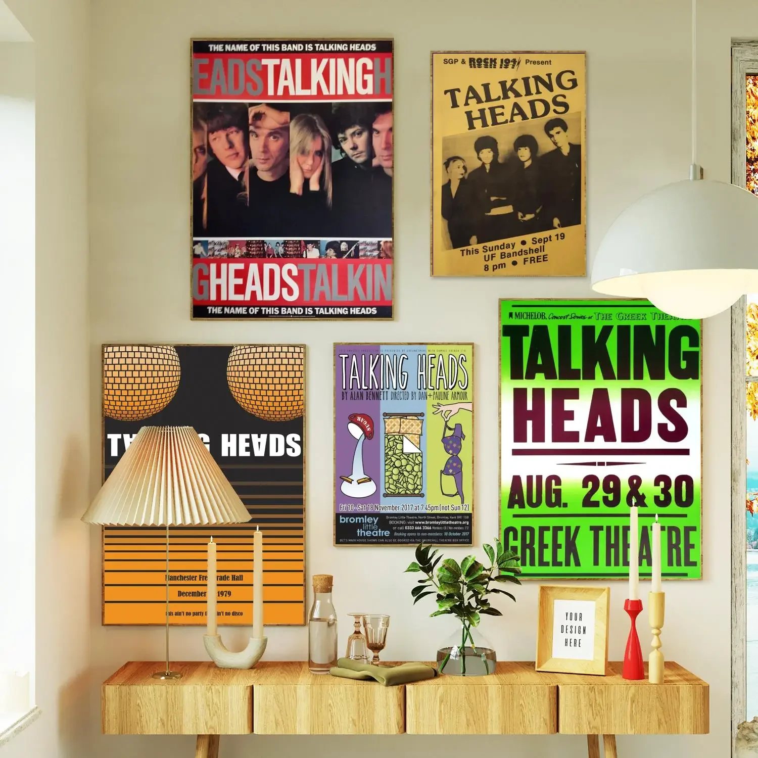 Talking Heads Band Poster Prints Wall Art Canvas Painting Poster For Modern Family Living Room Home Decor