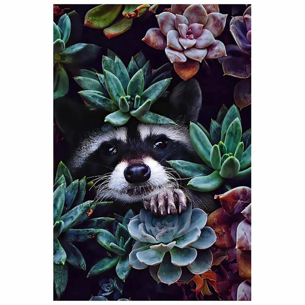 

5D DIY Diamond Painting Raccoon Animals Full Square/Round Rhinestone Hobby Crafts Mosaic Handmade Gifts Cross Stitch Home Decor