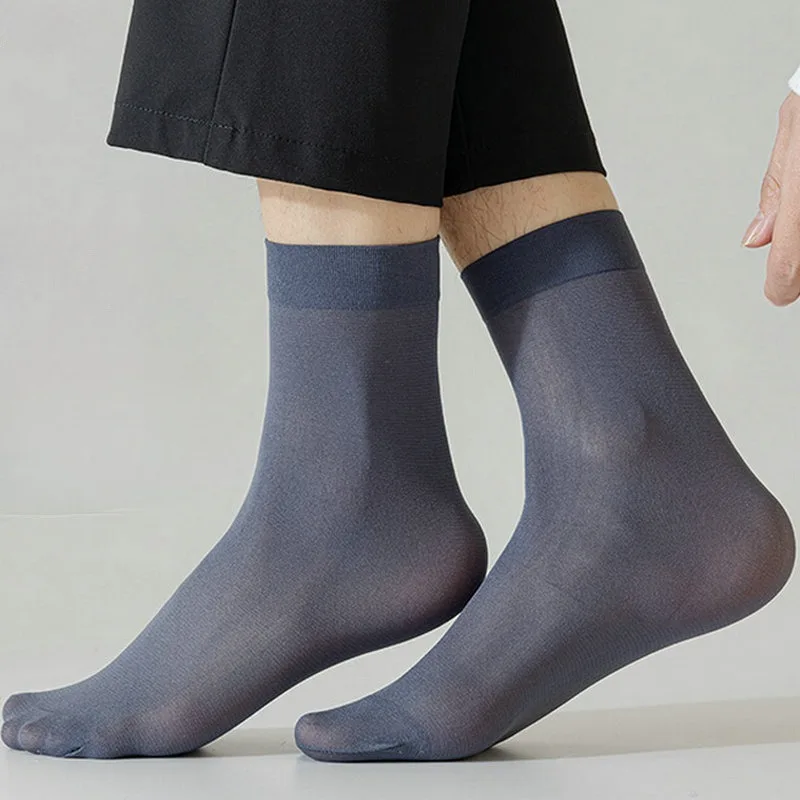 Men Ice Silk Sock Summer Ultra-thin Socks
