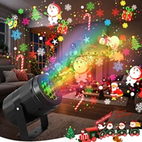 LED Christmas Snowflake Laser Projector Lights 16 Rotating Patterns USB Plug-in Holiday Decor for Christmas New Year Party