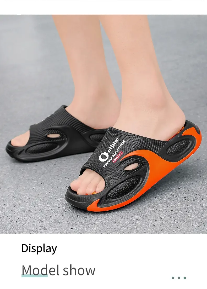 Sommer-Outdoor-Bekleidung für Damen und Herren: Dickbesohlte, geruchsabweisende und rutschfeste Herren-Slipper, Zweifach-Tragbare Strand-Sandalen und -Slipper – Detail 12