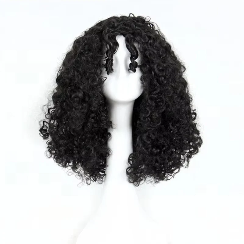 Ccutoo Vrouwen Krullend Afro Zwarte Synthetische Pruik Moeder Gothel Halloween Cosplay Volledige Pruiken Hittebestendigheid Party Kostuum Pruiken