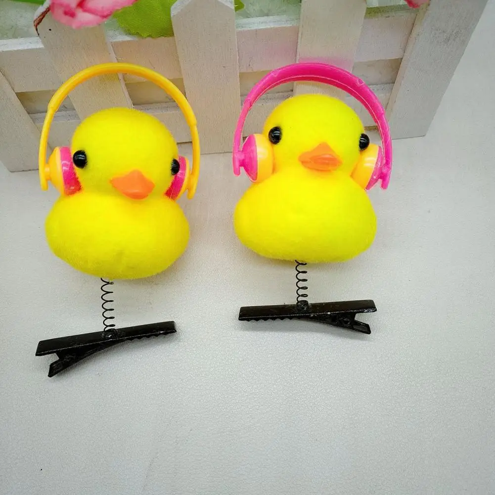 Girl Hairpin Decorative Hairpin 5pcs Cute Plush Duck Hair Clip Set for Girls Funny Christmas Gift Little Yellow for Children