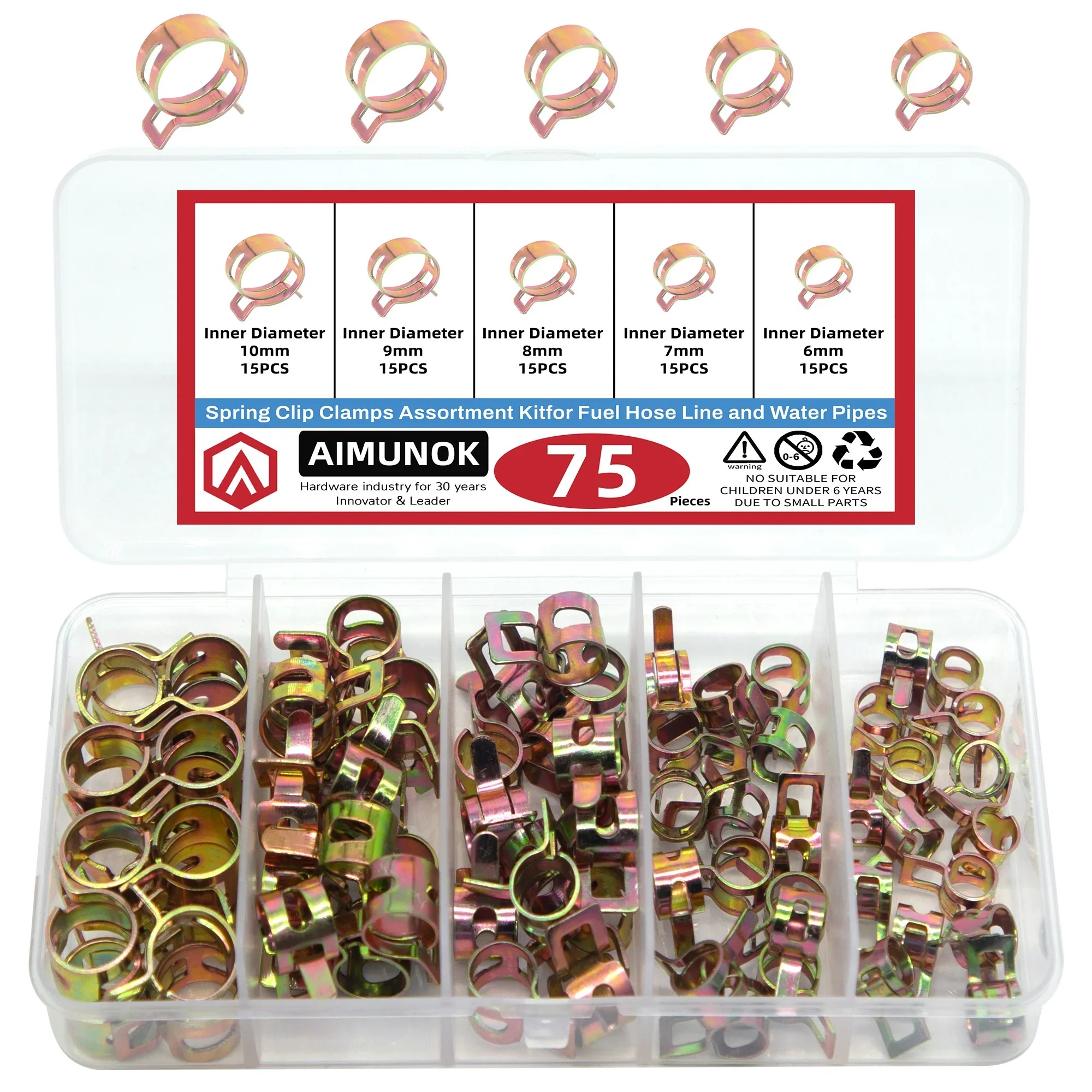75/90/155PCS Car Truck Spring - đánh giá và giá Hose Clamp Assorted