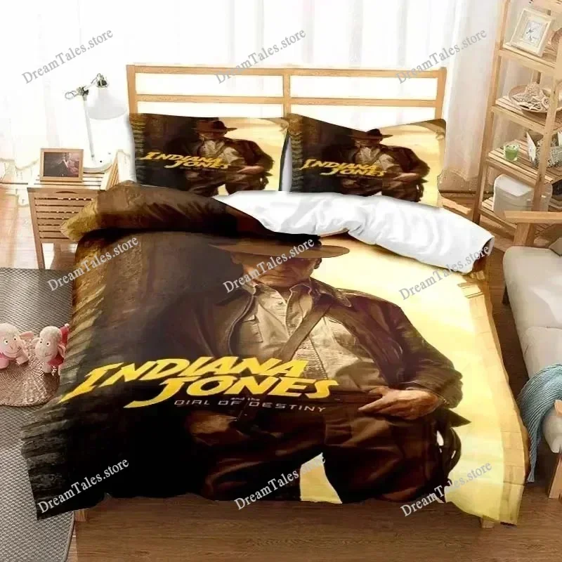 Indiana Jones The Dial of Destiny Stylish Bedding Set Single Double King Size Boys Bedroom Quilt Cover Duvet Cover Set Gift741