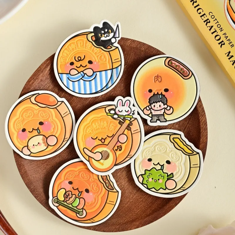 2026 Mid Autumn Festival Mooncake Rabbit Chinese Style Cultural Creative Chang E Customizable Cotton Paper Gift Box Soft Magnet