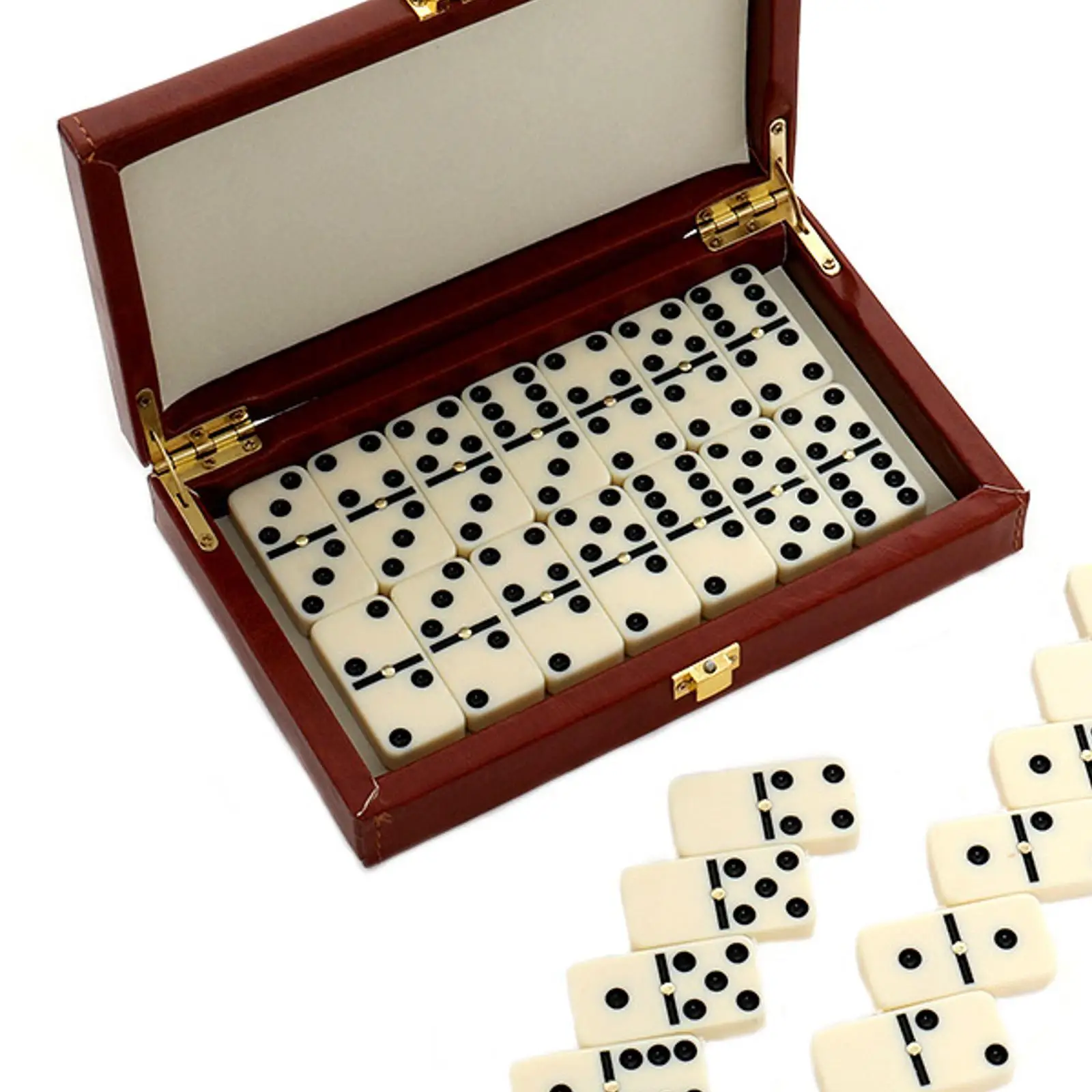 

Complete Dominoes Game Set Melamine Tiles Puzzle Table Game Accessories for Home Travel Decoration