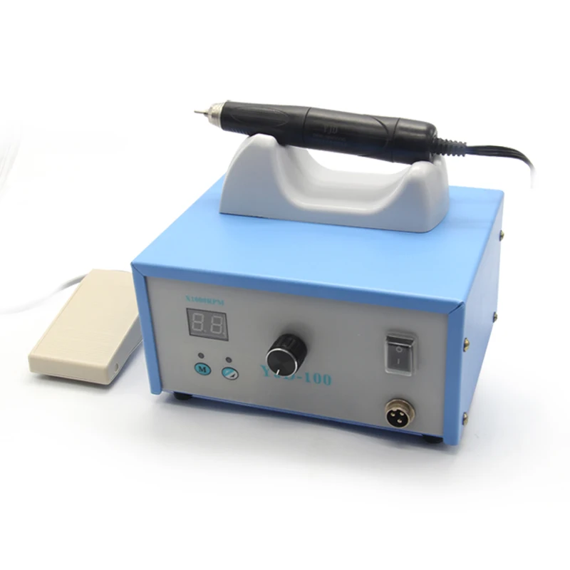 Sieraden polijstmachine micromotor tandheelkundige apparatuur 90000 rpm 150 W vermogen YJD100 met pedaal