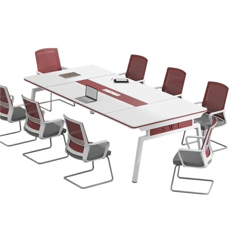 for Simple Modern Conference Table Long Large Meeting Room Training Staff Negotiation Office Desk and Chair Combination