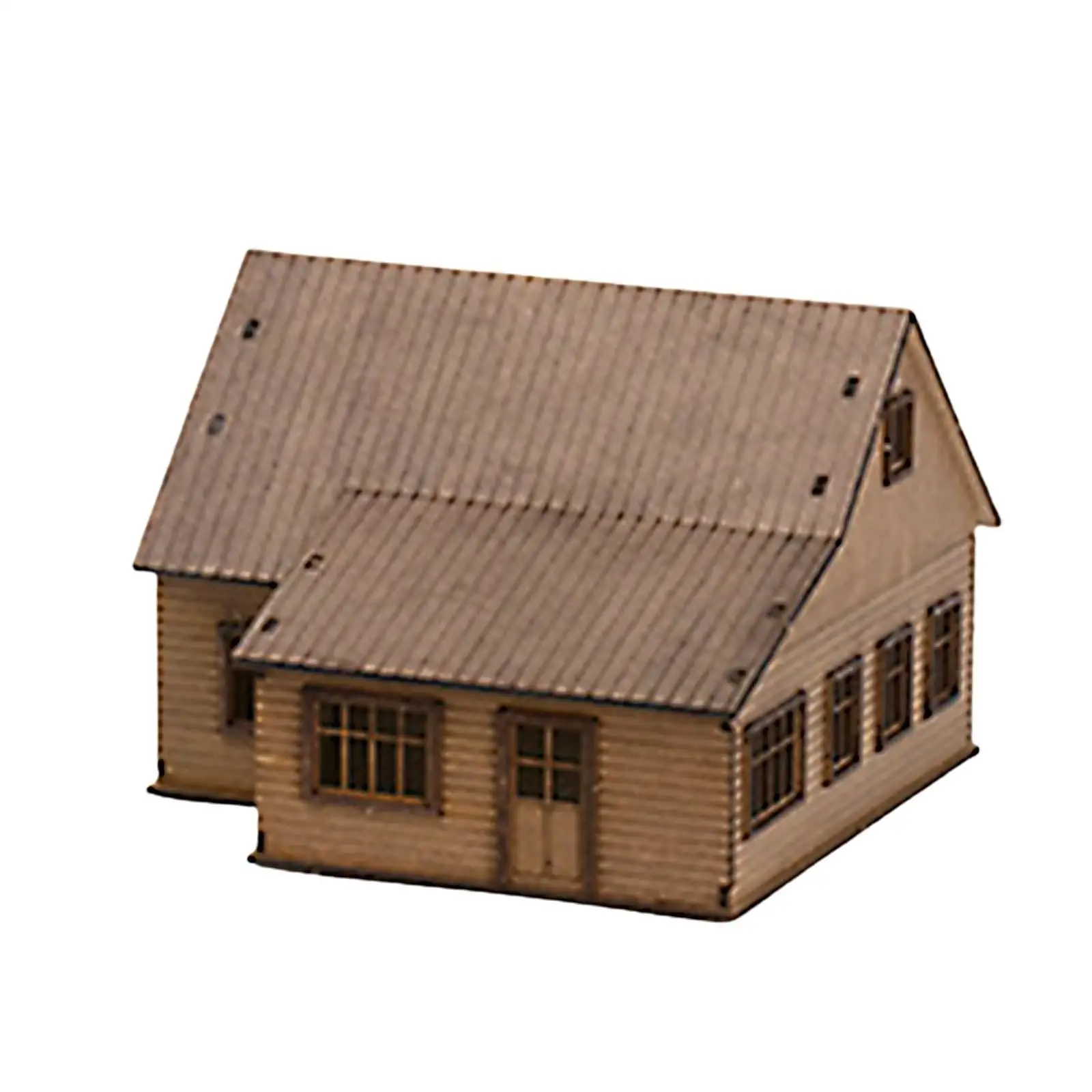 1/72 Miniature Wooden European Town House Architecture Scene Model for Model Railway Diorama Micro Landscape Layout Accessory