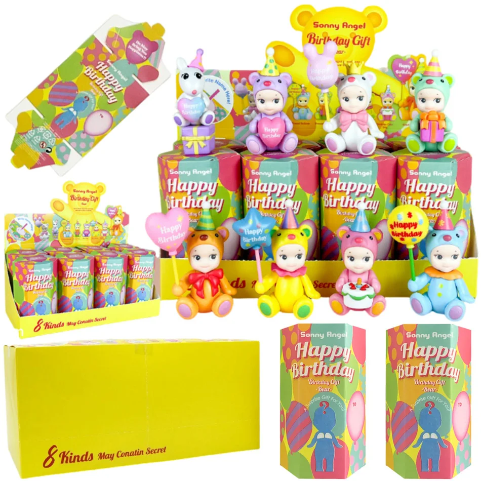 

New Sonny Angel Blind Box Birthday Series Animal Anime Figures Ornaments cute Dolls Fans Desktop Car Ornament Christmas Gift