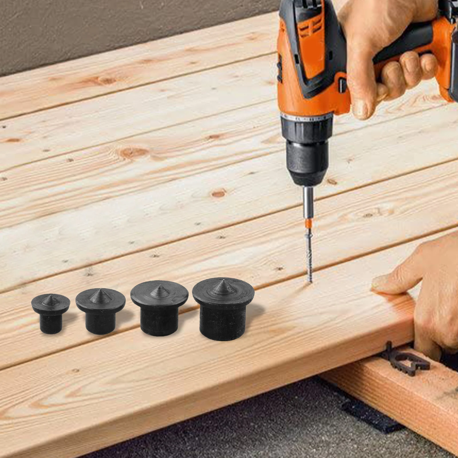 Punzone centrale per tasselli in legno con punto centrale tenone per progetti fai-da-te Punti di marcatura esterni di allineamento accurato per il posizionamento delle tasselli