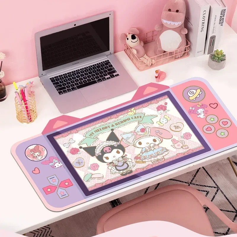 Cartoon Kuromi Cute Anime Mouse Pad Waterproof Desktop Oil-proof Non-slip Desk Mat Kawaii Gaming Pads Keyboard Mat for PC Laptop
