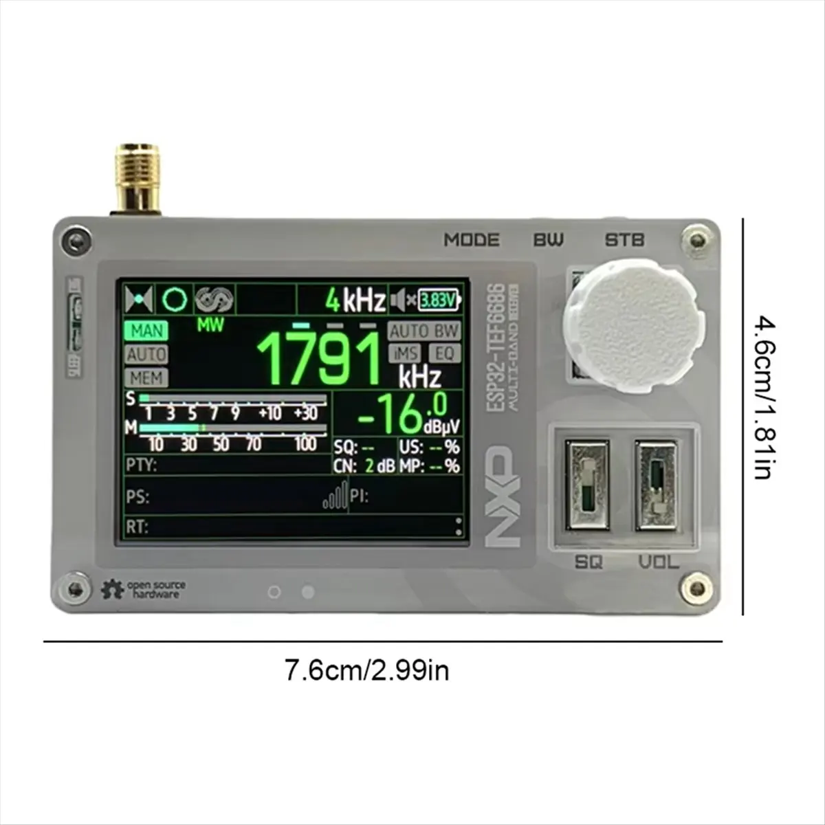 Special Offer-TEF6686 DSP Radio 2.0 Inch IPS Screen Full Band Radio FM/LW/MW/SW Shortwave Radio Receiver with Donut Antenna C