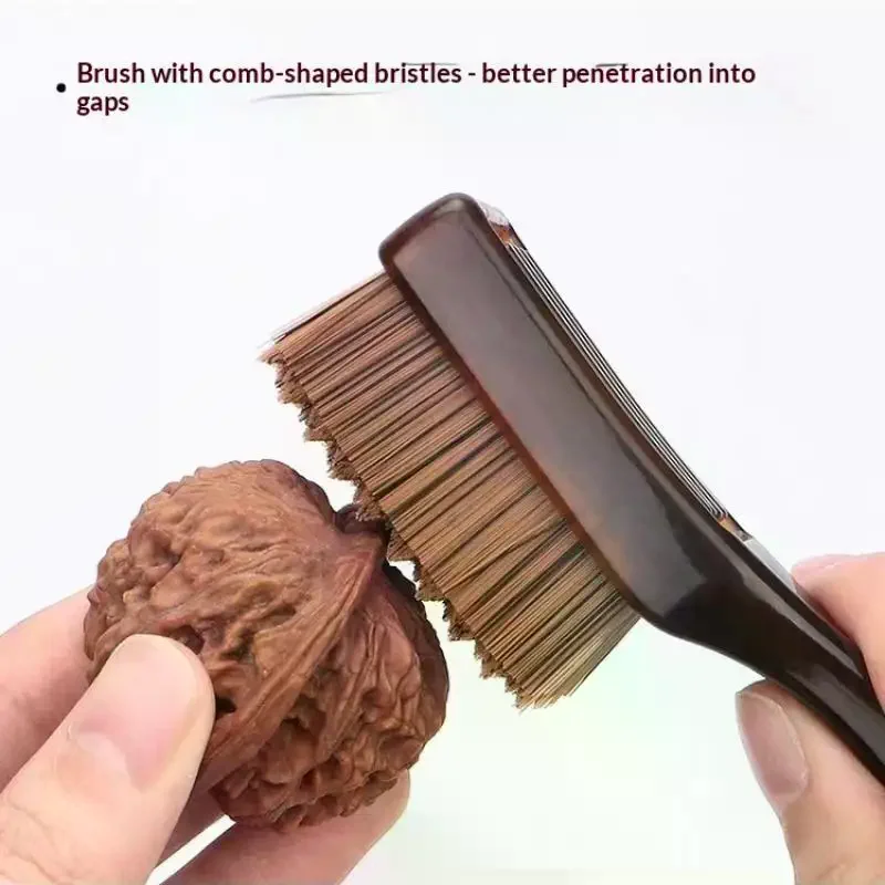 /TPz/Portable Checkerboard 10000 Bristle Antique Polishing Brush For Diamond Walnut Olive Pit Deep Cleaning Brightening New