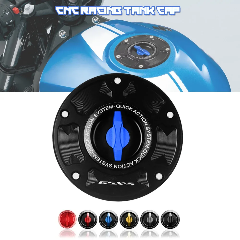 

CNC Keyless Motorcycle Fuel Gas Tank Cap Cover for SUZUKI GSXR 600 750 1000 GSX-S 750 GSXS1000 HAYABUSA GSX1300R SV650 SV1000