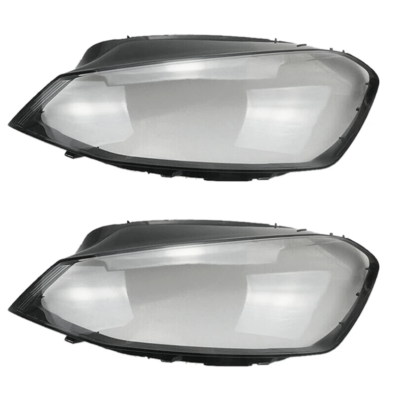 2X For Golf 7 MK7 2014 2015 2016 2017 Car Headlight Cover Clear Lens Headlamp Lampshade Shell (Left Side)