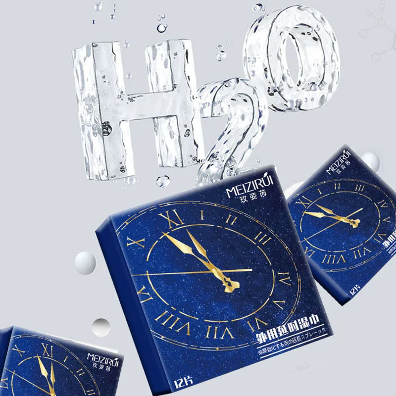 12pcs Natural Herbal Men Sex Enhancer Wipes Prolong Retardant Ejaculation Sex Delay Tissue Long Lasting Sex Products Portable