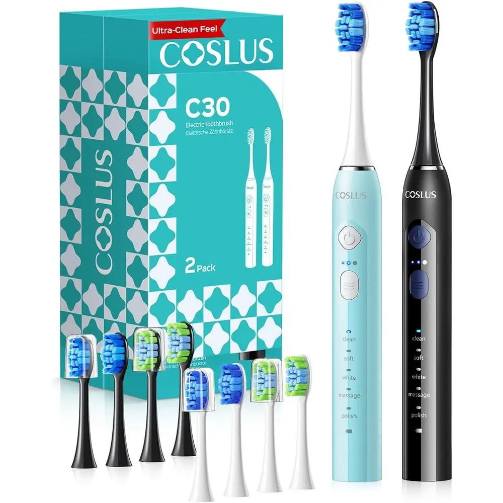 

Dual-Intensity Electric Toothbrush Set: Ultra-Clean Bristles for Gentle Daily Care, Suitable for Adults and Kids, Portable Desig
