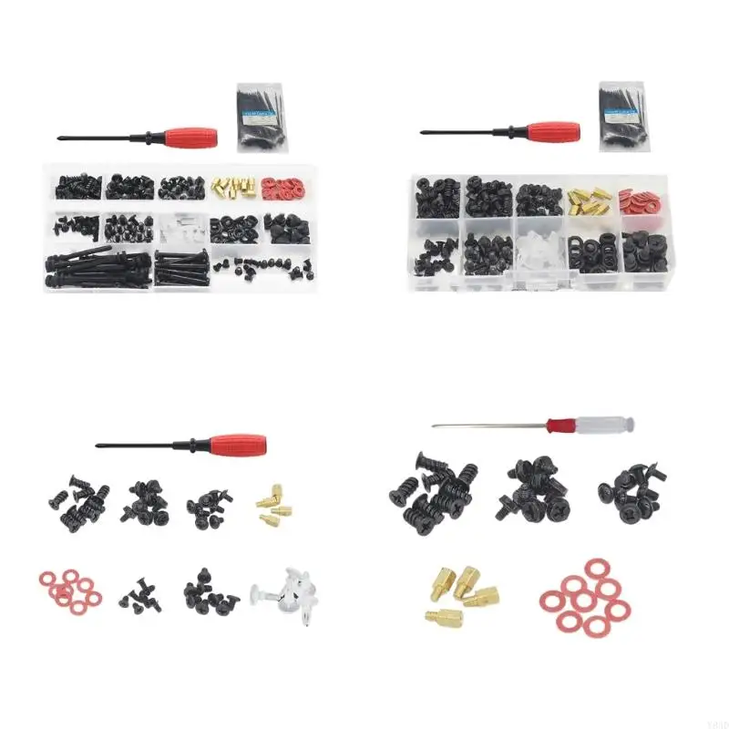 Y8AD Durability Computer Screws Motherboard Standoffs Assortment Kit for PC Case for Computer Mounting & Repair