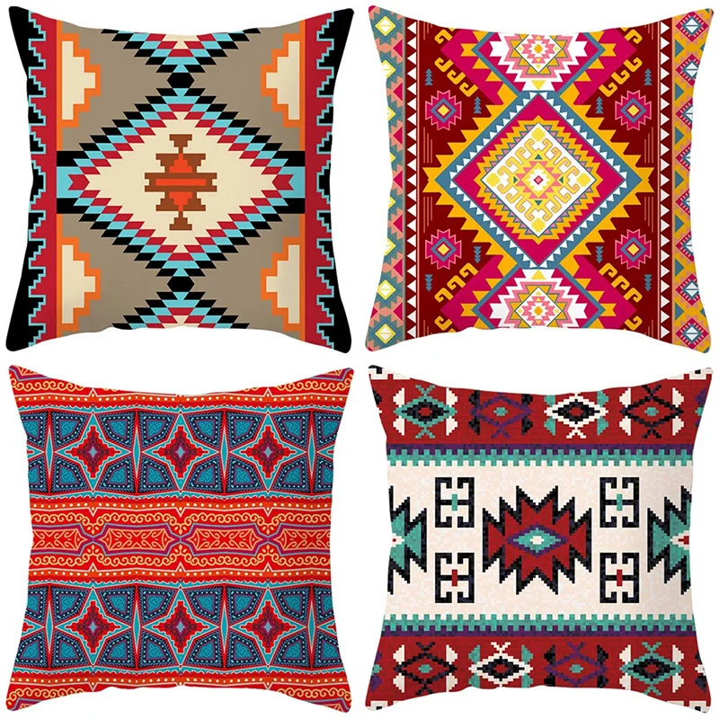 

Home decoration Bohemian style colorful geometric pattern pattern cushion cover suitable for sofa, bedroom, car pillow cover