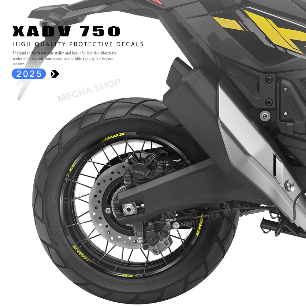 

For XADV 750 X-ADV 750 2025 Motorcycle Wheel Stickers PVC Rim Stickers