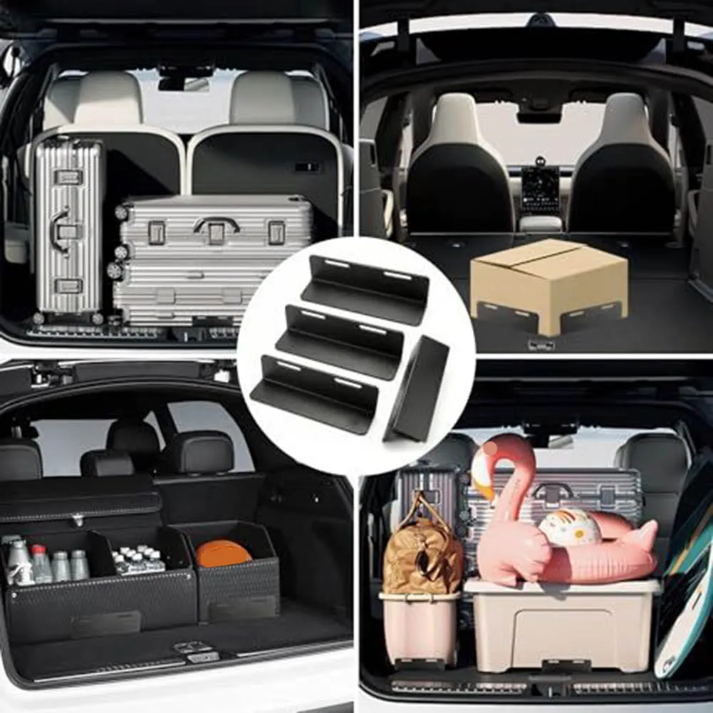 Three Piece Car Boot Organizer Pack for Efficient Cargo Management in Vehicles with Wool Carpets Simple Press On Fit