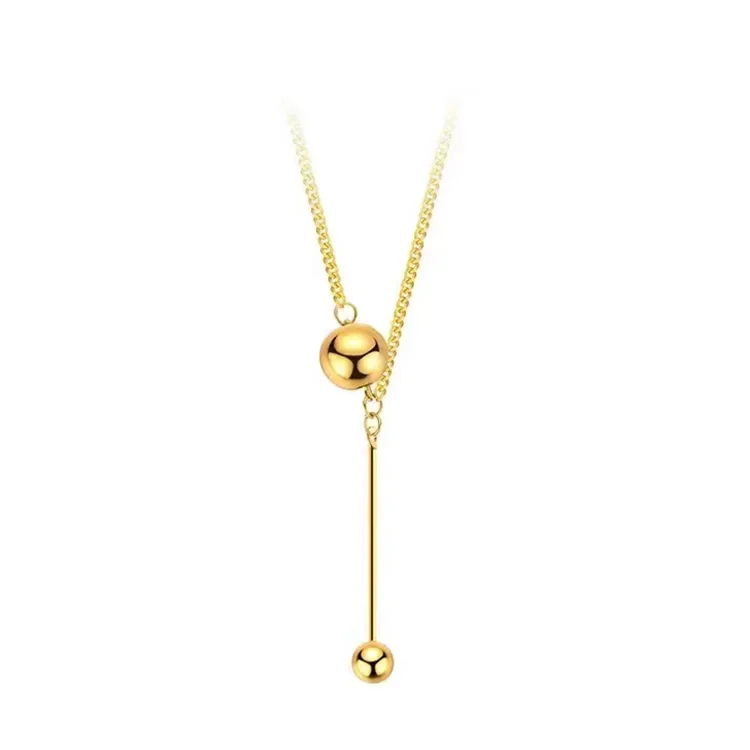 9999 real gold 24K yellow gold Necklace Women\'s High-grade Clavicle Chain