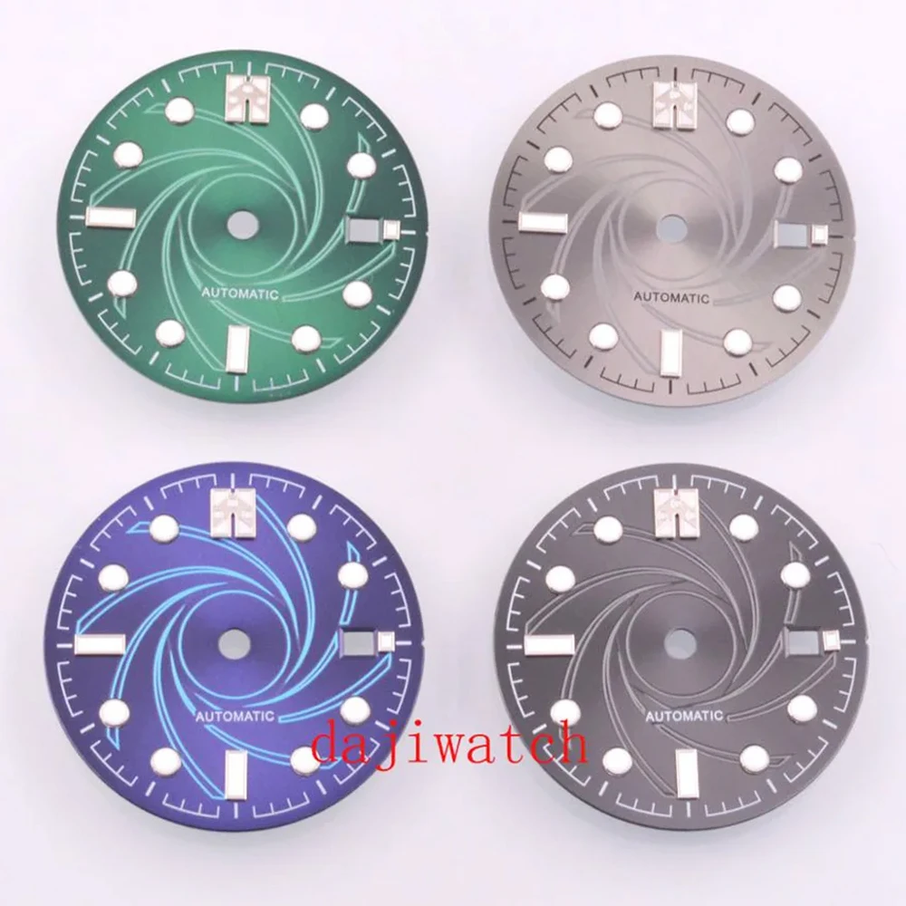 31mm Green Luminous Sterile Watch Dial Fit ETA 2824 2836 DG3804 Miyota 8205 8215 821a  Movement Watch Accessories