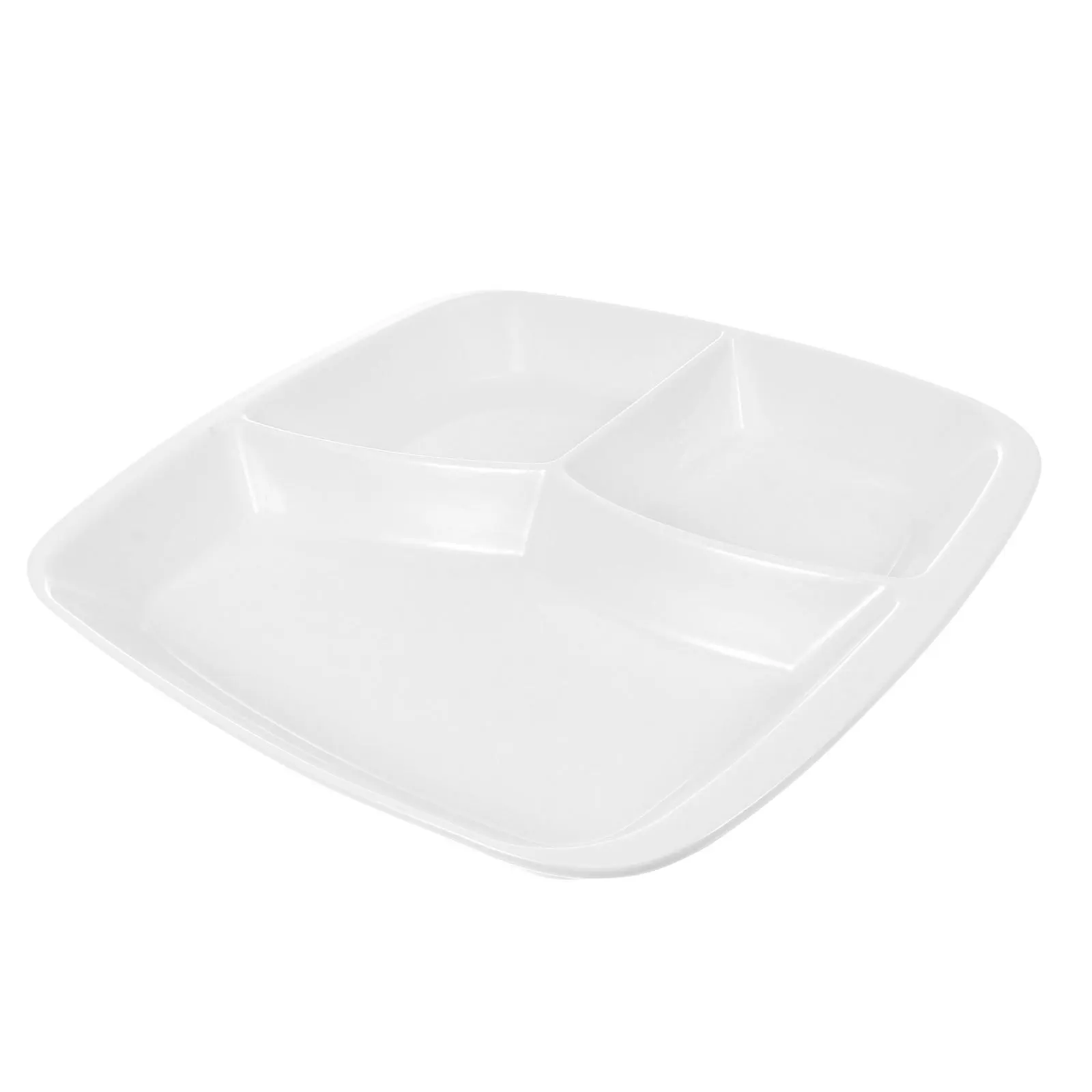 

1Pcs Ceramic Three Grid Breakfast Plate Divided Plate Practical Tray for Home Hotel Restaurant