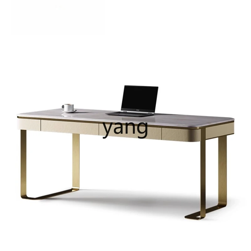 

LH light luxury desk living room home computer desk modern simple marble desk