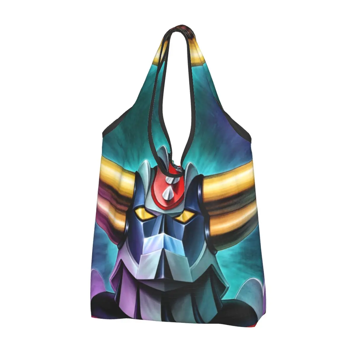 Grendizer Goldrake UFO Robot Groceries Shopping Tote Bag Women Kawaii Anime Manga Shopper Shoulder Bag Big Capacity Handbags