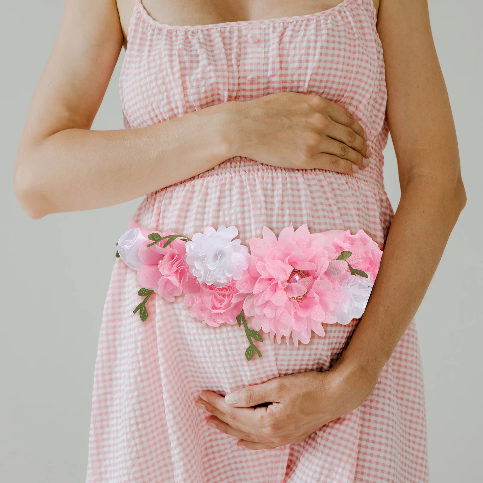 

Pregnant Women Floral Waist Seal Baby Shower Belt Pregnancy Sash Decorative Maternity Flower Belts Chiffon Belly Sash Soft
