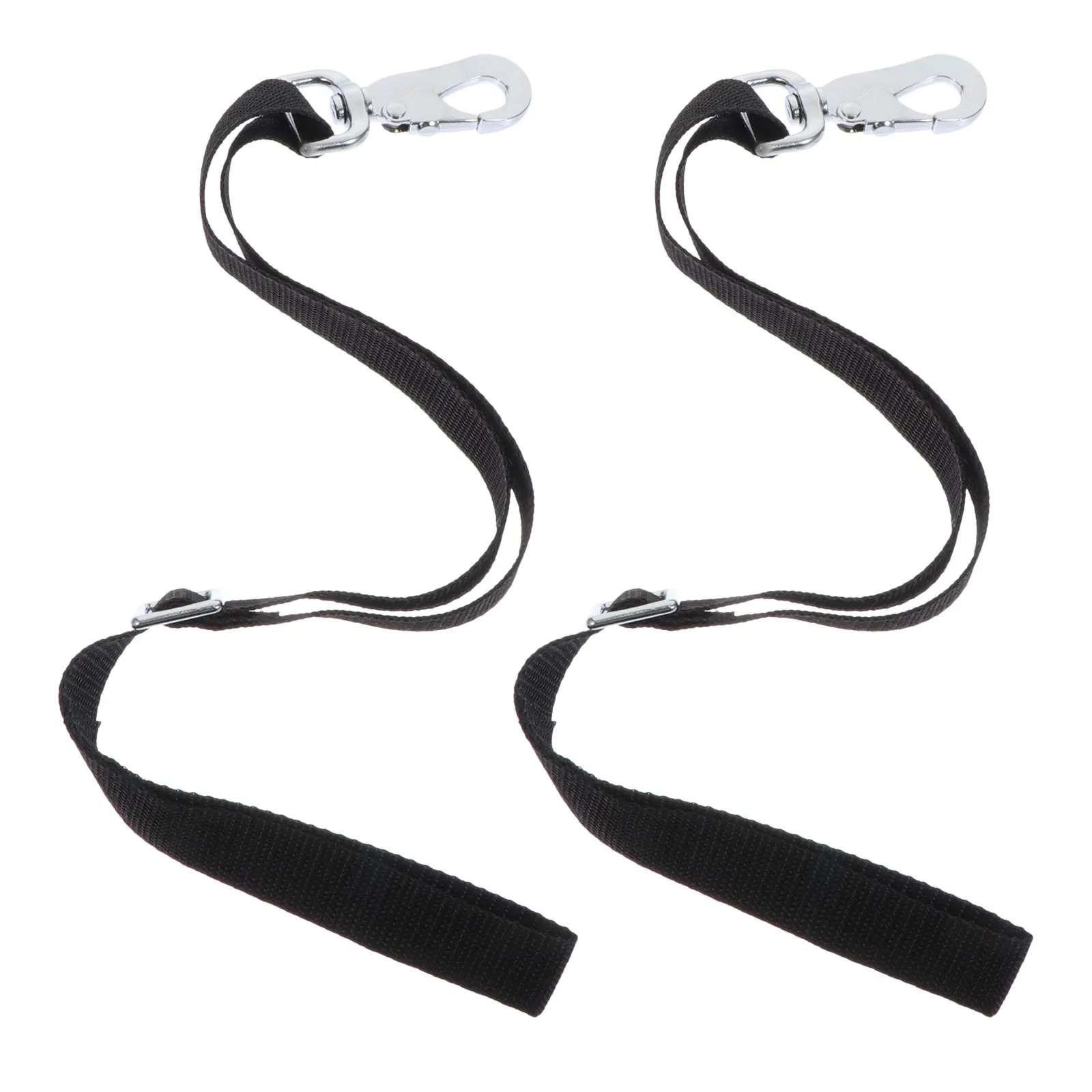 

2Pcs Adjustable Nylon Strap for Horse Bucket Black Durable Metal Buckle Feeding Bag Hanging Rope Water Hay Net Outdoor Pet