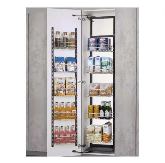 

Корзина для кухонного шкафа JC Line с демпферным механизмом, многоуровневая корзина для высокого шкафа, корзина для кухонного шкафа