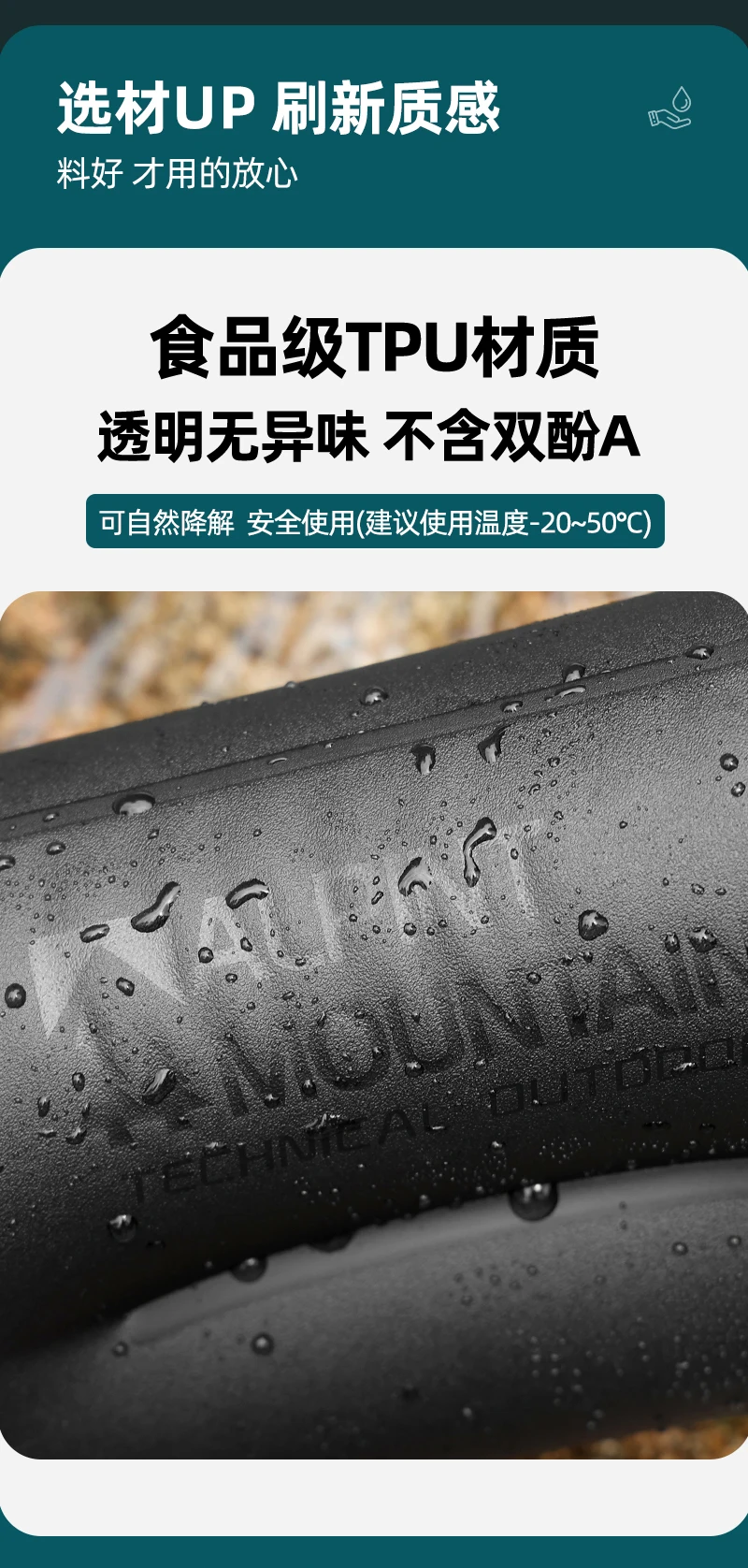 2L Hydration Bladder BPA-Free Leak Proof Durable Water Reservoir for Cycling,Hiking,Running,Climbing,Biking TPU Material