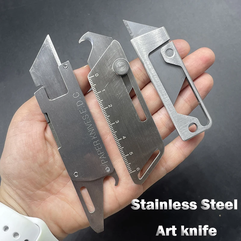 High hardness Stainless Steel SK5 Utility Knife Sharp PortablePaper Cutter Repair Manual EDC Tool Replaceable Horn Blade