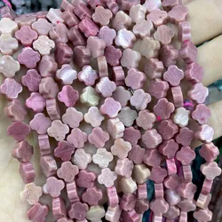 8MM Natural Clover Shape Rhodonite Stone Loose Spacer Beads For Jewelry Making DIY Bracelet Necklace Earrings Accessories