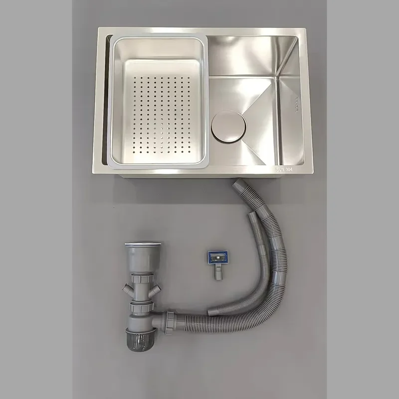 for Stainless Steel 304 Kitchen Sink Vegetable Basin Integrated Handmade Flying Rain Full Function