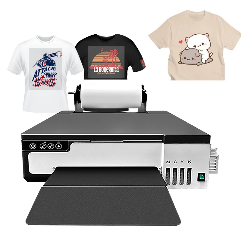 

Small Desktop Printer Inkjet Digital Printing Machine A4 L8050 DTF Printer for T Shirts