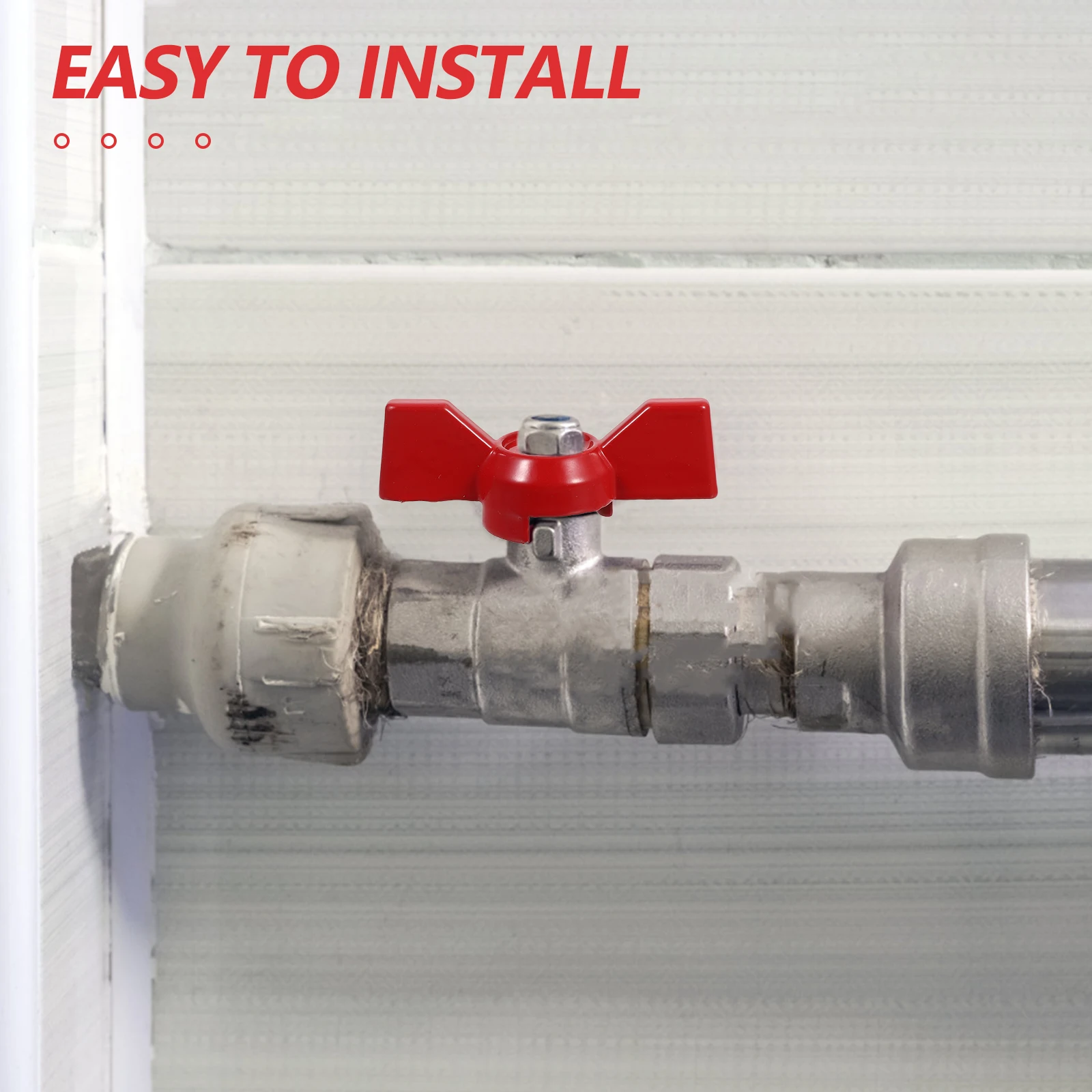 

4Pcs Water Shut Off Valve Handle Replacement Easy Install Butterfly Grip for Outdoor Faucet 6x10mm Valve Handle