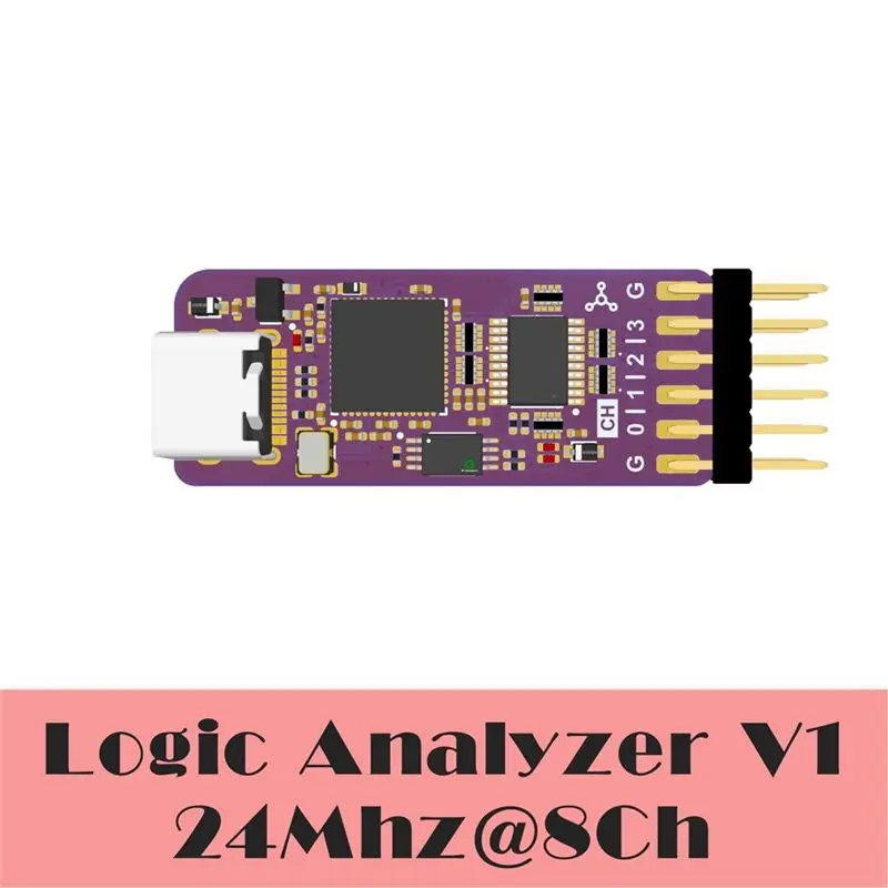 B50C USB Logic Analyzer DLA Mini 24Mhz 8Ch Channels Hardware Debug Tool 5V MCU FPGA Debugger
