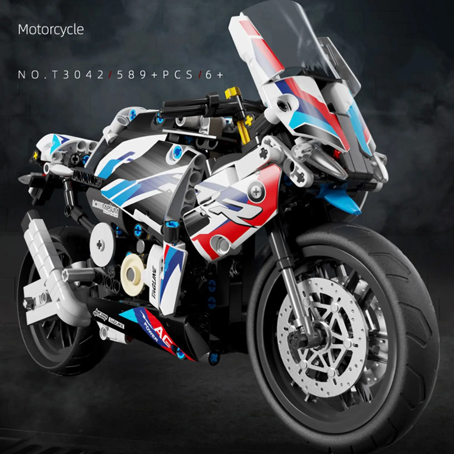 

589PCS Motorcycle Building Blocks Set Model Blocks Motor City Racer Bricks Assemble Toys Creative Desktop Decoration Gifts