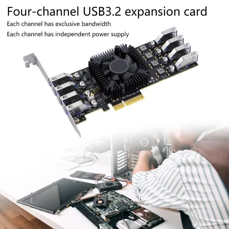 652F Super Speed 5Gbps PCIExpress Card 8port USB3.2 PCIe Card for Enhances Connectivity in Desktop Computers Efficient